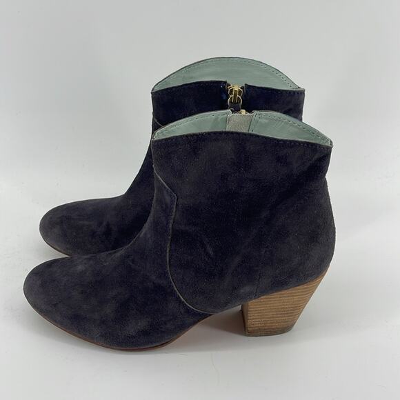 Boden Allendale microsuede side zip boho block heel ankle boots sz 41 - Picture 3 of 6